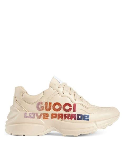 gucci square toe chunky trainers